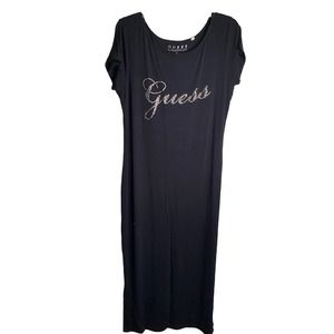 Guess Los Angeles black Maxi dress XL